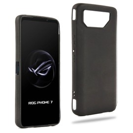 Schwarz Silikonhülle TPU für ASUS ROG Phone 7, Handyhülle Premium Kratzfest TPU Durchsichtige Schutzhülle, Ultradünne 0,33 mm