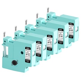 Vixic Compatible with Dymo D1 Label Tape 12 mm x 7 m 45013 S0720530 for Dymo LabelManager 160 210D 280 360D 420P PnP 500TS, Compatible with Dymo D1 45013 45113 A45013 Black on White on White on White