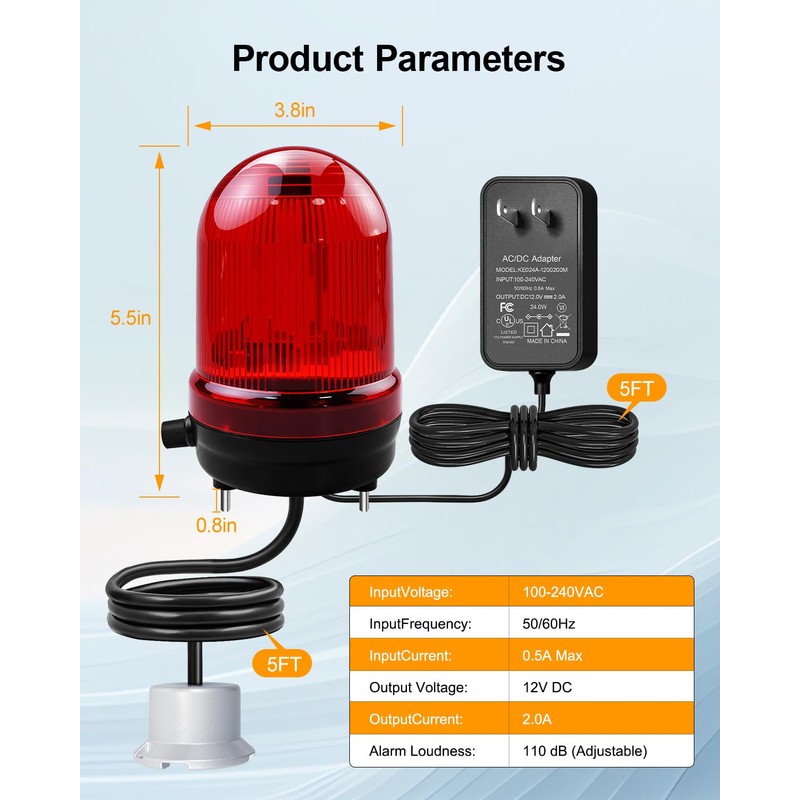 Sump Pump Alarm, High Water Leak Detection with 110dB Loud