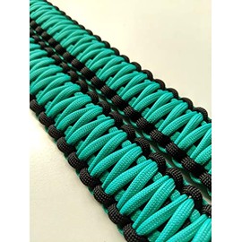 Happy Jeepinit Paracord Headrest Grab Handles for Wranglers and Other Vehicles, Set of 2 (Seafoam)