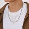 xuanhang Unisex Stainless Steel Bar Pendant Chain Necklace for Men
