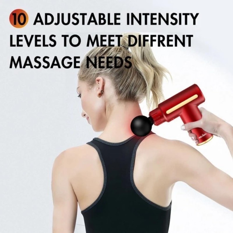 Cordless Deep Tissue Mini Massage Gun, Handheld Muscle Massager with