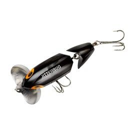 Arbogast Jointed Jitterbug Topwater Bass Fishing Lure, Excellent for Night Fishing, Black, 3 1/2", 5/8 oz