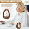 Solid Wood Frame Glass Test Tube Vase Desk Hydroponic Plant