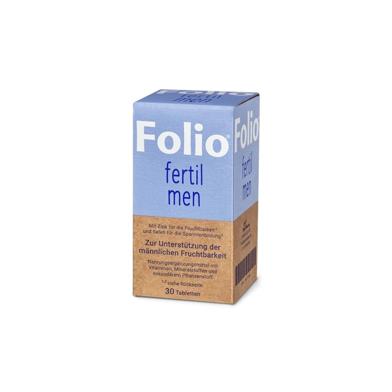 Folio men tablets to support male fertility, pack of 30