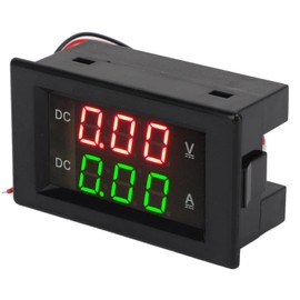 Dual LED Display, Voltmeter YB4835VA DC 0 to 300V 50A Current Waterproof Interference Resistant Voltage Ammeter