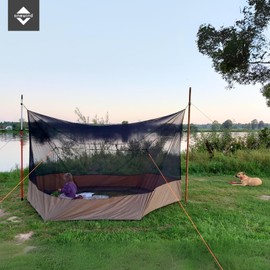 Onewind Camping Tarp Mosquito Net, Hammock Screen House, Tarp Mosquito Net Camping Lightweight Bugnet for Tarp 360 Degree Protection for Patio Backyard Hiking Backpacking, OD Green