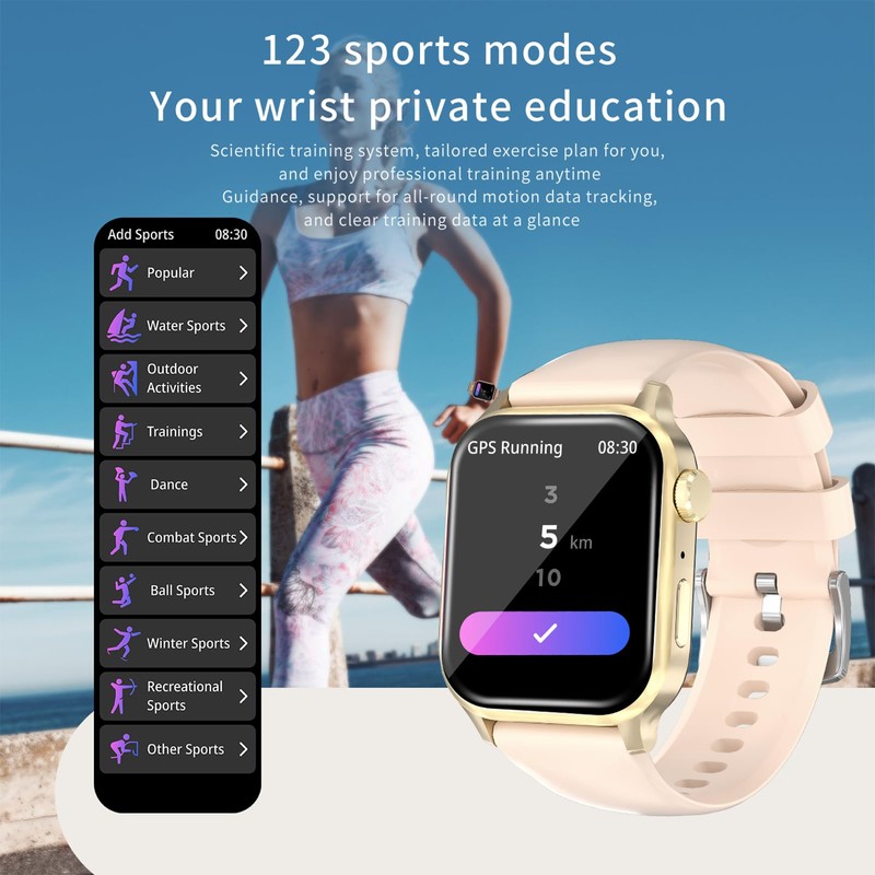 PROTKPETS Smart Watch with 1.85" HD Touch Screen, Heart Rate