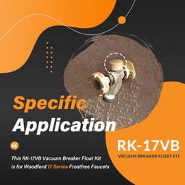 usvehj RK-17VB Vacuum Breaker Float Kit fit for Woodford Model 17, Freezeless Anti-Siphon Wall Faucet Repair Kit, 4 Pack