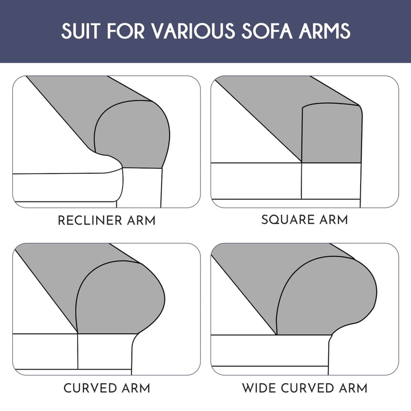 SEWACC 2pcs Sofa Arm Covers Stretchy Couch Arm Protectors for