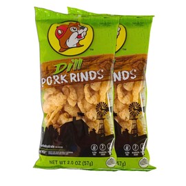 Bucee Pork Rinds, Dill, Keto Friendly, Dill Flavor, 4 Oz (2 Bags)