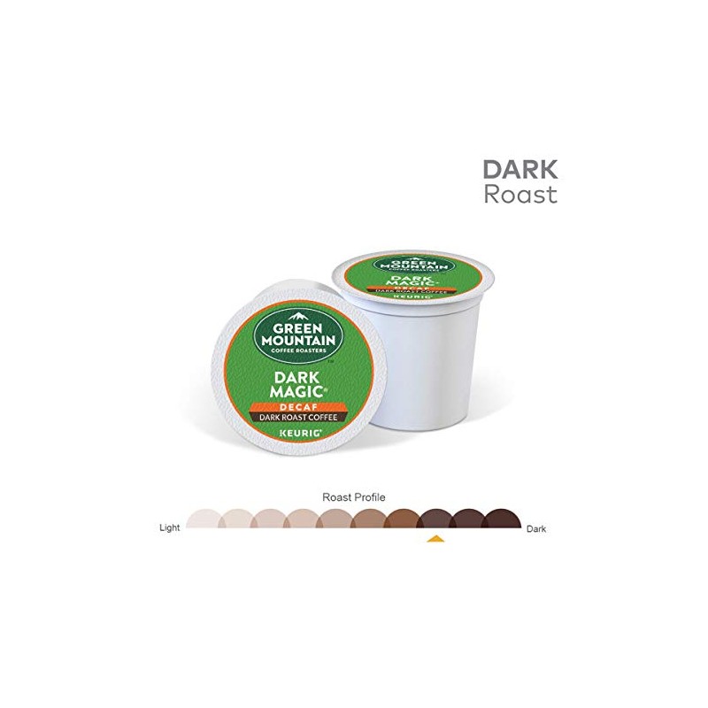 Green Mountain Coffee, Dark Magic Decaf, Single-Serve Keurig K-Cup Pods,