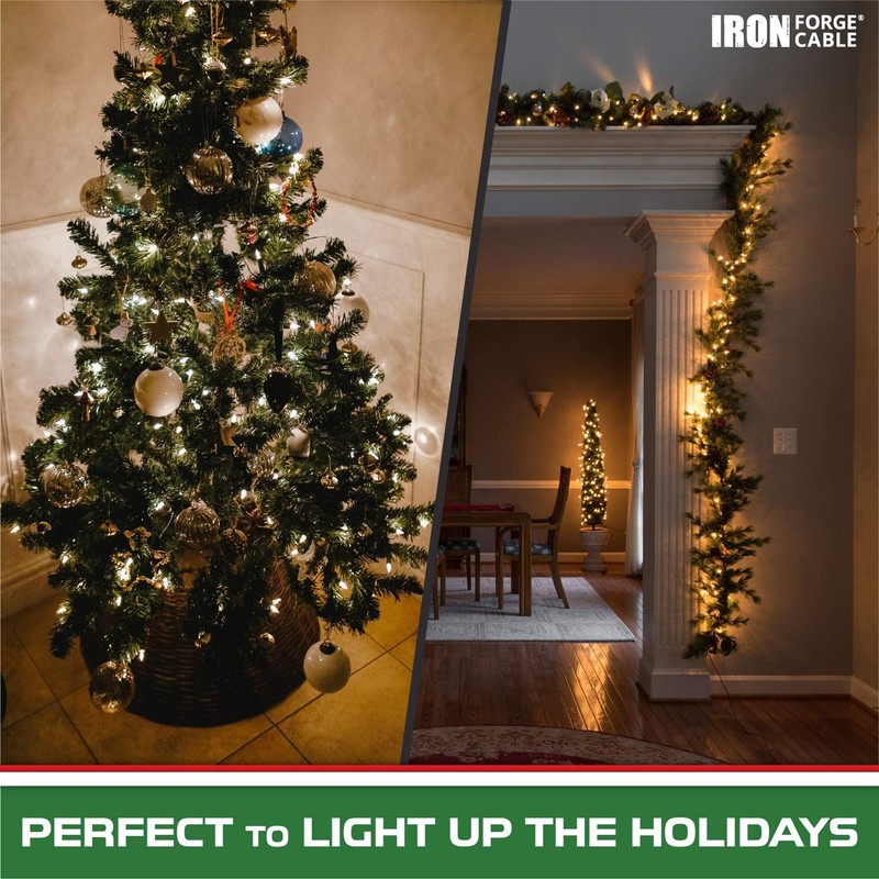 Iron Forge Cable 15 ft 3 Outlet White Extension Cord