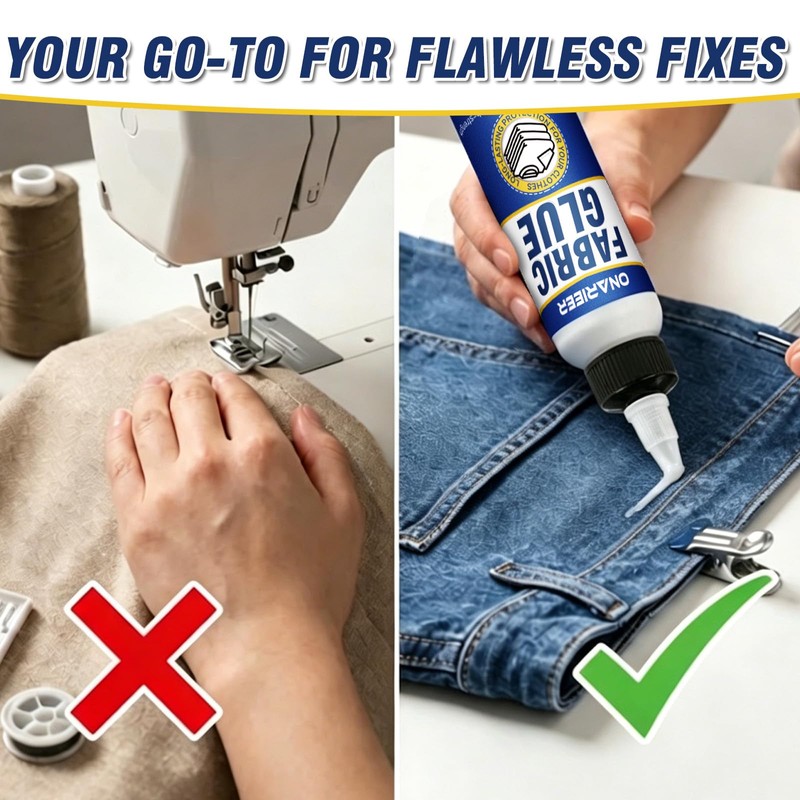 Fabric Glue Permanent Clear Washable - Instant Bond Leather Glue
