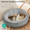 Love's cabin Round Donut Cat and Dog Cushion Bed, 20in