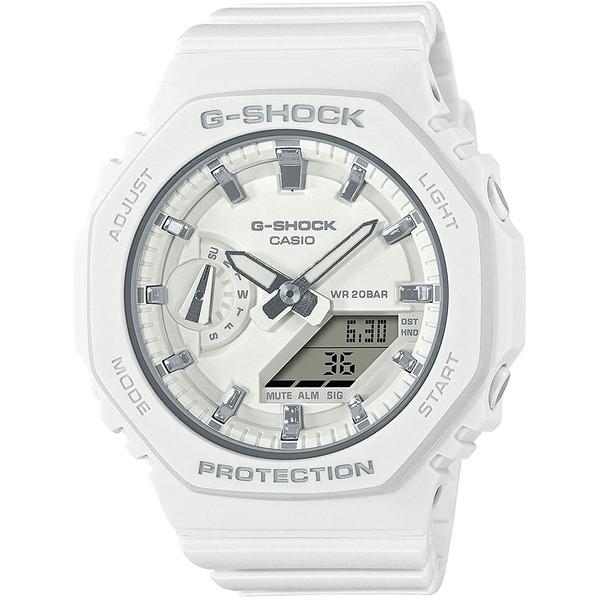 Casio G-Shock Octagon Design GMA-S2100-7A Men's Ladies, Matte White, white,