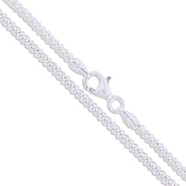 Sterling Silver Diamond-Cut Popcorn Chain 2mm Solid 925 Italy New Necklace 18"