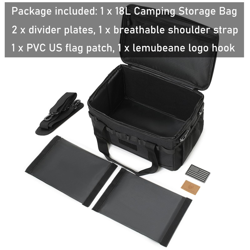 Lemubeane Tactical Camping Storage Bag 18L Tactical Utility Tote Bag