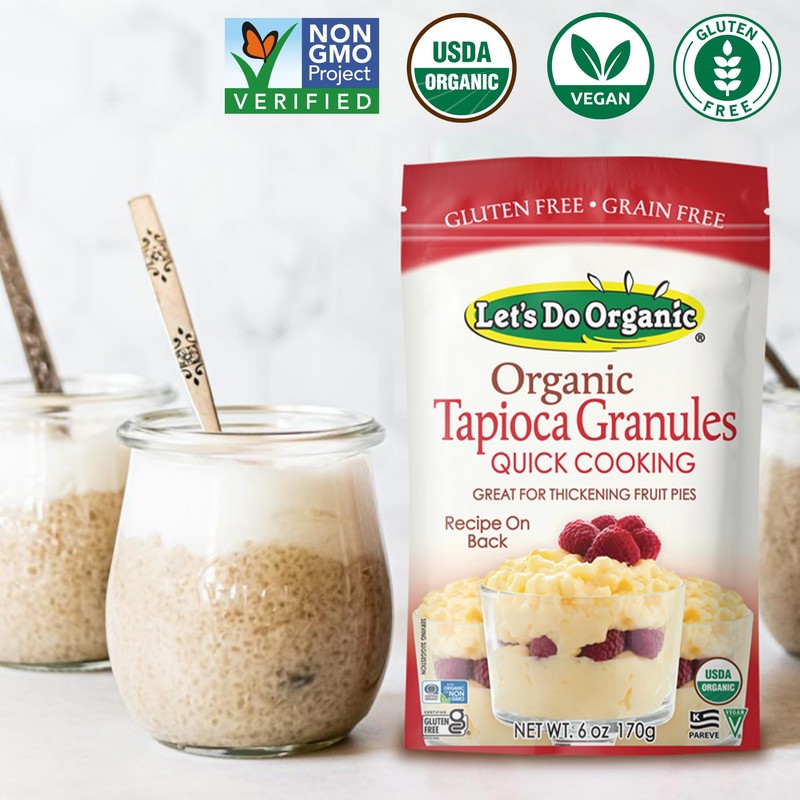 Let's Do Organic Tapioca Granules - Instant Tapioca, Tapioca Flour