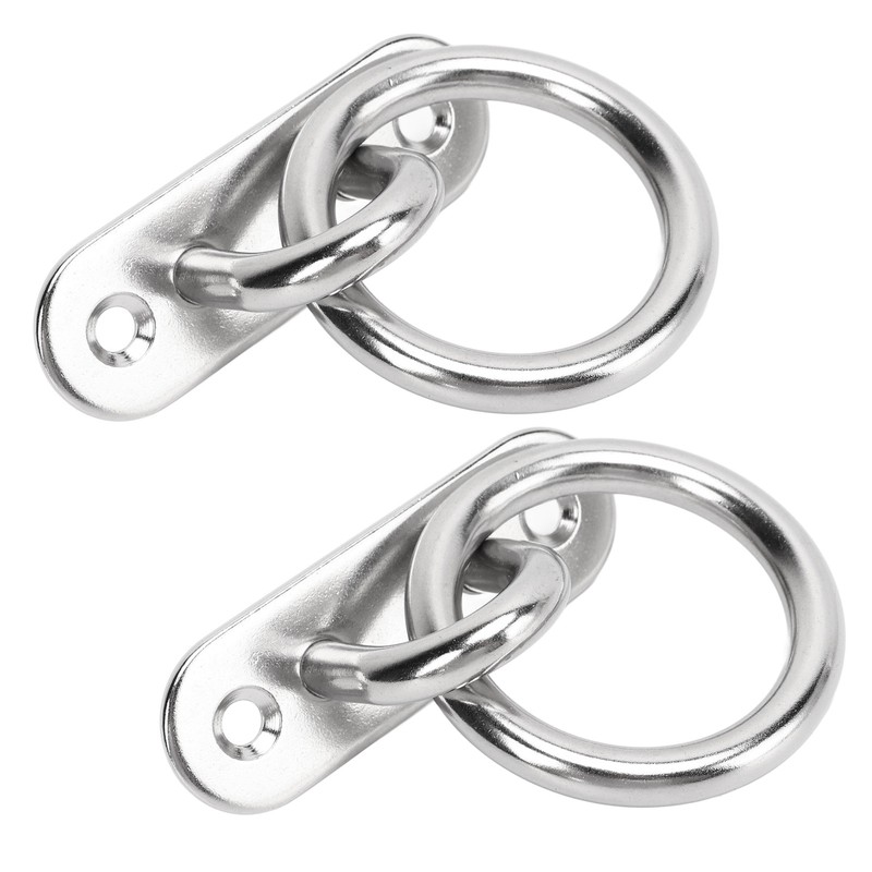 2pcs Stainless Steel Pad Eye Plate High Strength Highly Polished