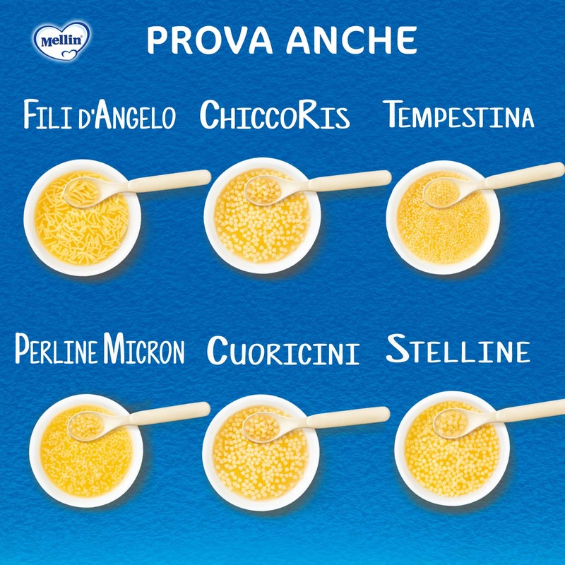 Mellin Pastina Semini, Con Farina di Grano Tenero e Vitamina