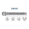 DWOY Elastic Braided Stretch Belt for Men and Women Elastic