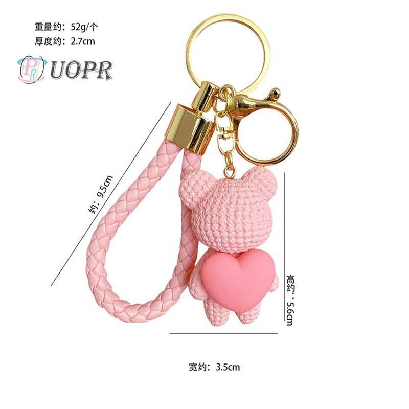UOPR Songje Carry On Your Back, Key Chain, Heart Bear