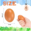 YunKo 6PCS Wooden Eggs Fake Egg Chicken Coop Accessories Easter