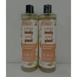 Love Beauty & Planet Smooth & Renew Body Wash Peach & Aloe Vera 20oz Each 2 PACK