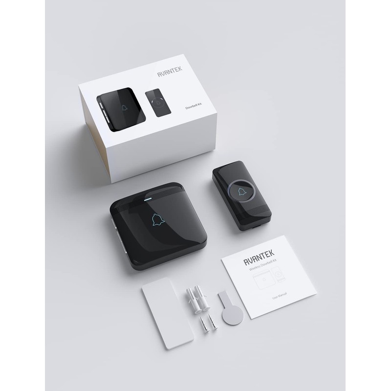 AVANTEK Wireless Doorbell, D-3G Waterproof Chime Kit Operating at Over