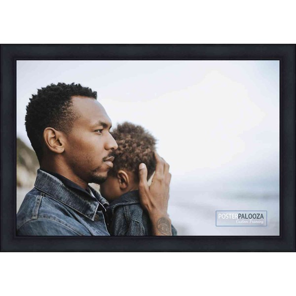 Poster Palooza A3 16.5x11.7 Contemporary Black Complete Wood Picture Frame