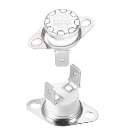 uxcell KSD301 Thermostat 210°C/410°F 10A Normally Closed N.C Adjust Snap Disc Temperature Switch 2pcs