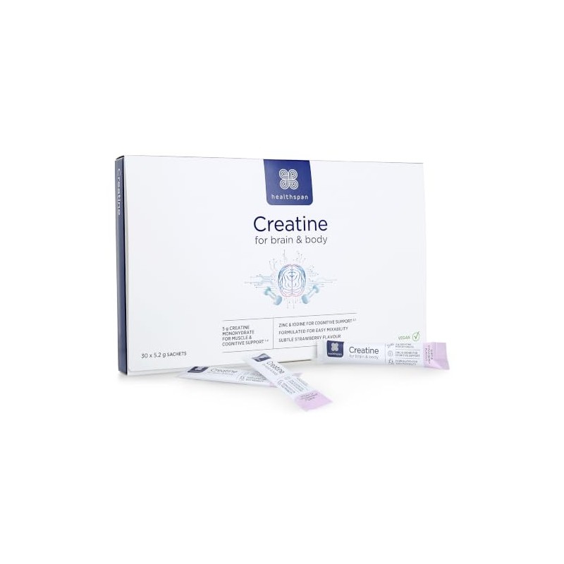Healthspan Creatine for Brain & Body (30 Sachets) | Power