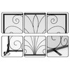 Fire Beauty Fireplace Screen,Handcrafted Wrought Iron,Flat Guard Metal Furnace Fireguards