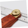 Operitacx Inch T-bevel Angle Finder Movable Square Ruler Red Wooden