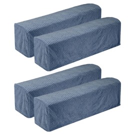 QUARKZMAN Pack of 4 Twill Stretch Armrest Covers, Soft Chair Throws for Couch Recliner Armrest Cover for Chair Sofa Protection, Blue