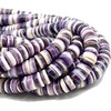 ABCGEMS 2-Tone Lavender Wampum Shell Beads - Atlantic Coast of