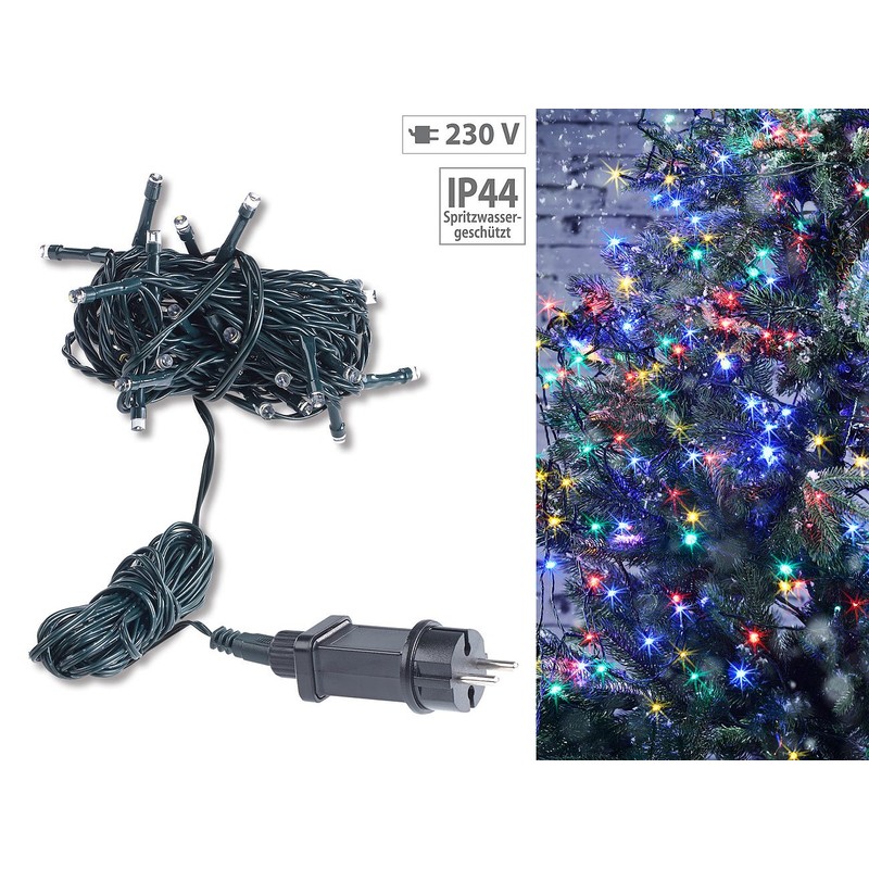 Lunartec außen Deko Weihnachten: LED-Lichterkette mit 40 LEDs für innen