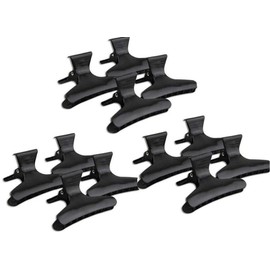 VASANA 12pcs Black Plastic Butterfly Hair Clips Non Slip Hair Clips Professional Salon Section Hair Clips Clasps Hairdressing Styling Tool