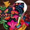 Nepnuser Mexican Table Runner for Dia De Los Muertos Fiesta