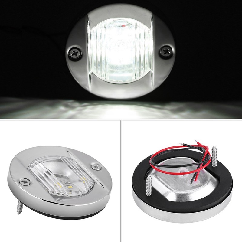 12V Marine Boat Transom White LED Stainless Steel Waterproof Anchor