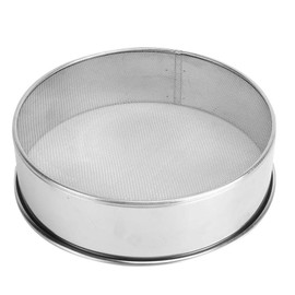 Stainless Steel Flour Sifter Fine Mesh Flour Sieve Round Whole Wheat Strainer Flour Duster Baking Sifting 8 Inch