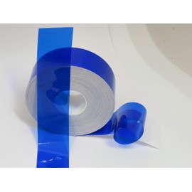 Transparent Vinyl Tape with Self-Adhesive. (1 inch x 50 ft, Blue)