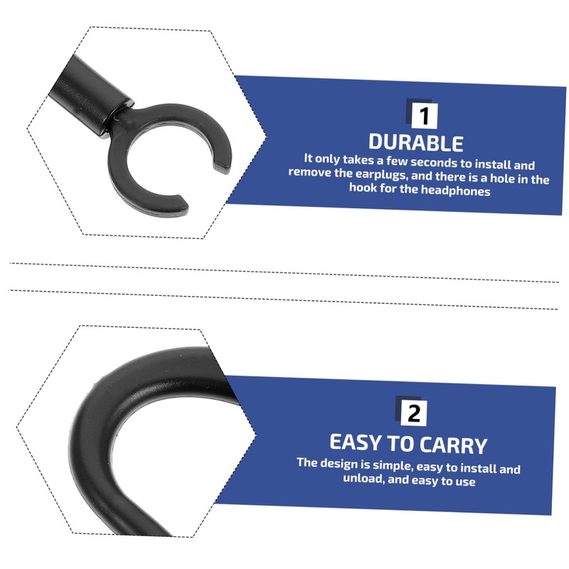 BIUDECO 2sets Ergonomic Ear Hook Clip Rubber Headphones Ear Hooks