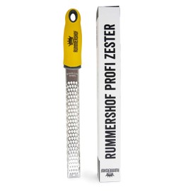 Rummershof Zester Grater: Cheese Grater - Parmesan Grater - Ginger Grater - Nutmeg Grater - Stainless Steel Lemon Grater, yellow