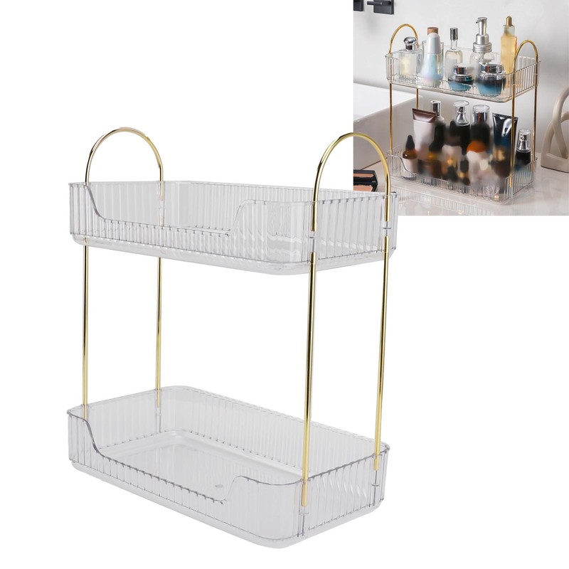 Double Layer Makeup Stand Modern Light Luxury 2 Tier Makeup