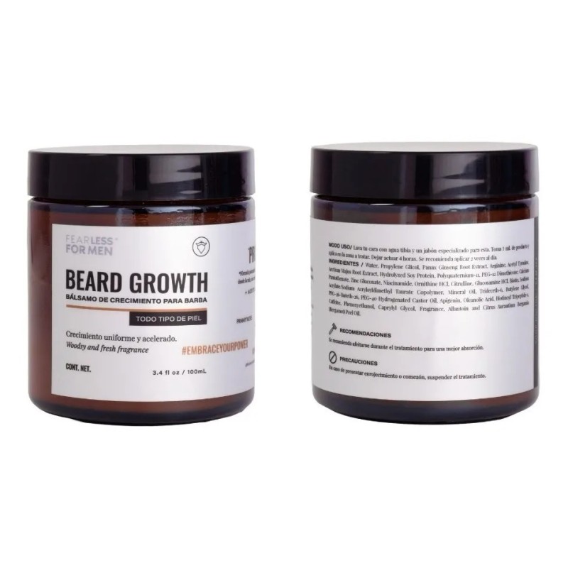 Blsamo de Crecimiento para Barba y Bigote Fearless For Men