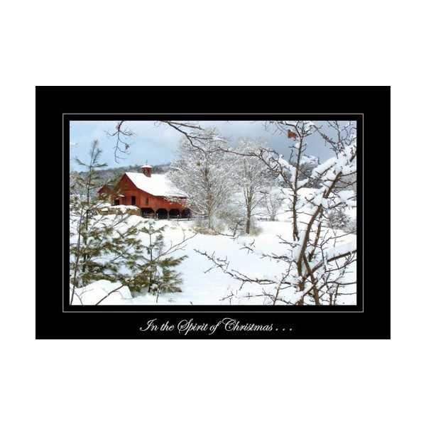 Photographer's Edge, Photo Insert Card, Premium Black Linen, In the Spirit of Christmas, Set of 10 for 4x6 Photos, Landscape
