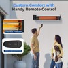 SereneLife Infrared Patio Heater, Wall-Mounted Electric Heater with Remote, 1500W,