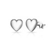 Sterling Silver Friendship Quote Heart Earrings, Sterling Silver, No Gemstone
